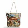 Cute Cat Print Thick Rope Single-shoulder Beach Bag 7211