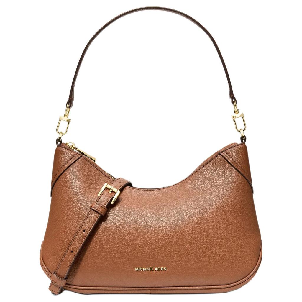Michael Kors Jet Set Letter Logo Metal Hardware Leather Crossbody Bag Women Bags Brown 32S6GJ6W8L-LUGGAGE