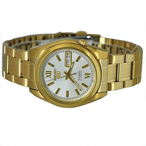 Seiko 5 SNKL58K1 Mechanical Men's Gold and White Watch