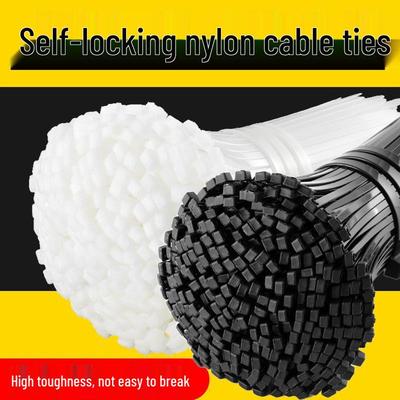 Kabelbinder aus Nylon, selbstsichernd, 3x120mm & 4x120mm, Schwarz & Weiß