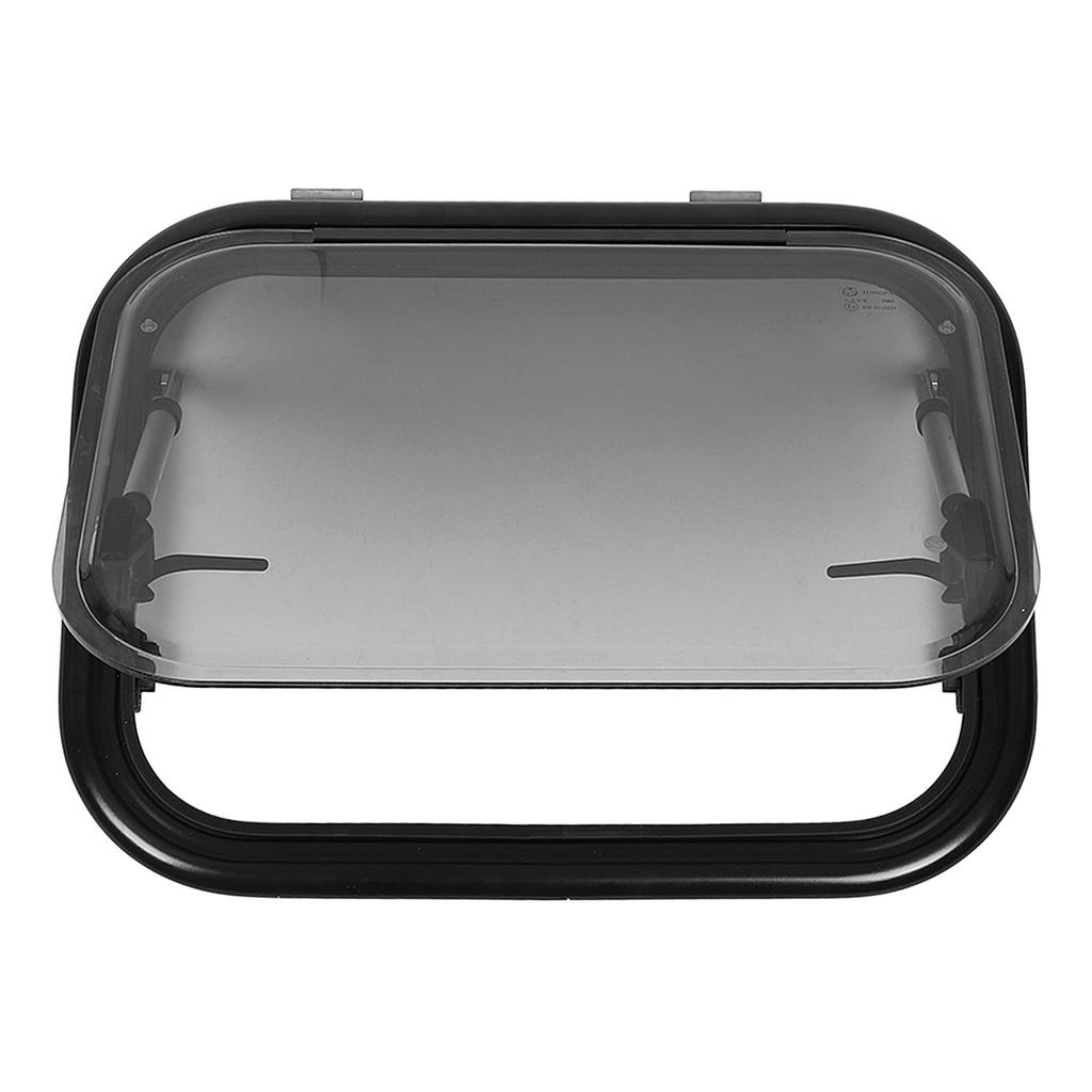 550x400mm RV Push Out Window Rounded Acrylic Insulating Glass Double Layer UV Proof with Insect Net Privacy Curtain for