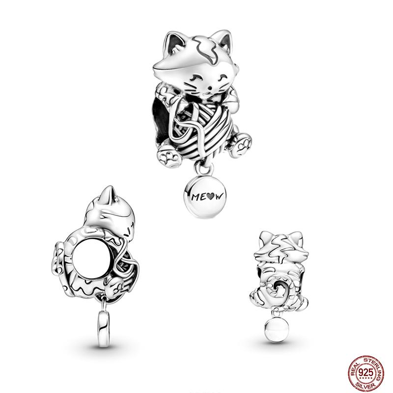 100% S925 Sterling Silver Chameleon Evil Eye Mořská želva Skleněná kouzla Korálky Fit Originální náramek DIY Výroba šperků