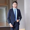 Men's Dark Blue Business Suit Set