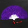 New Style Feather Fan Folding Fan for Qipao Performance Dance, Ancient Style Hanfu Women's Fan Dance