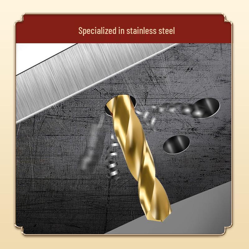 Tiangong Cobalt Twist Drill Bit Set for Stainless Steel, Mold Steel, and Cast Iron Drilling