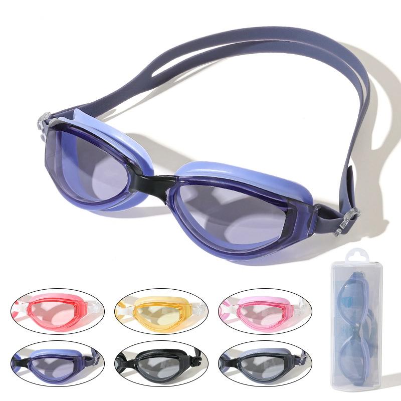 1Pc Unisex Professional Swimming Goggles With Box Waterproof Anti-Fog Swim Goggles For Adults Men Women