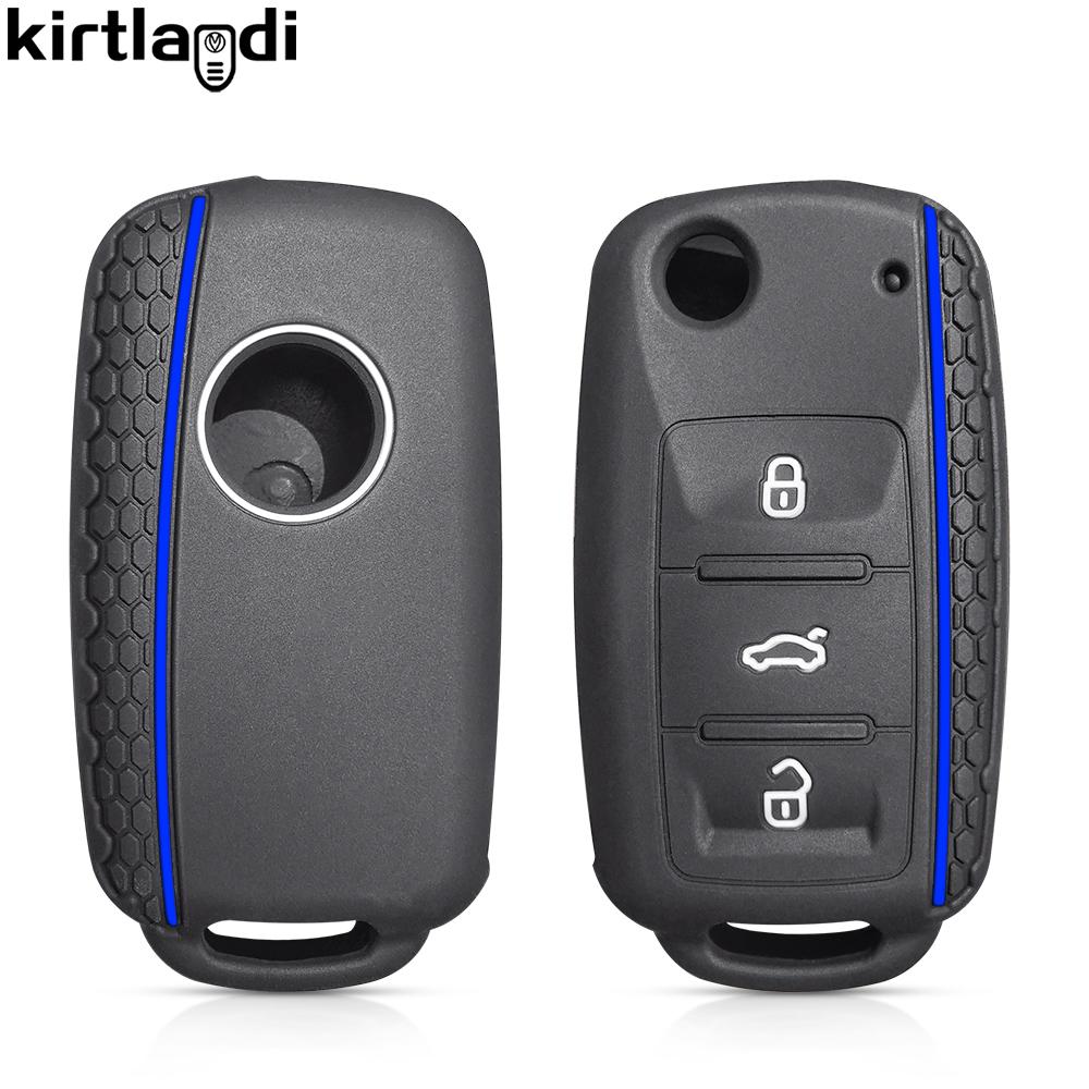 Silicone Case Key Cover Remote Fob Case for Volkswagen VW Bora Polo Jetta Passat B5 Golf 6 Beetle Caddy for Skoda Octavia Ibiza