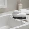 Double Sided Laundry Brush Versatile Soft Fiber Scrub Multifunctional White