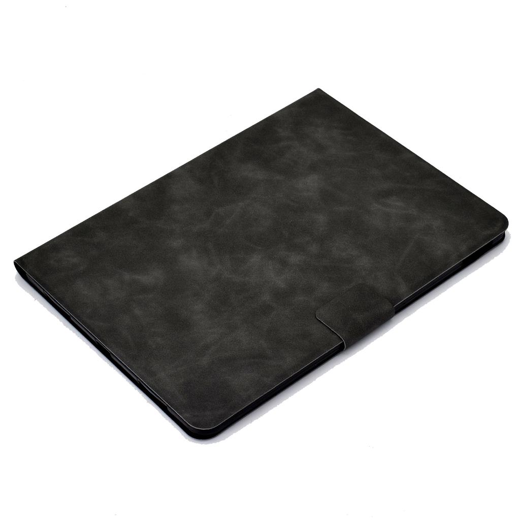 For iPad Pro 11 (2024) Case Cowhide Texture Leather Tablet Cover Multi-Angle Viewing