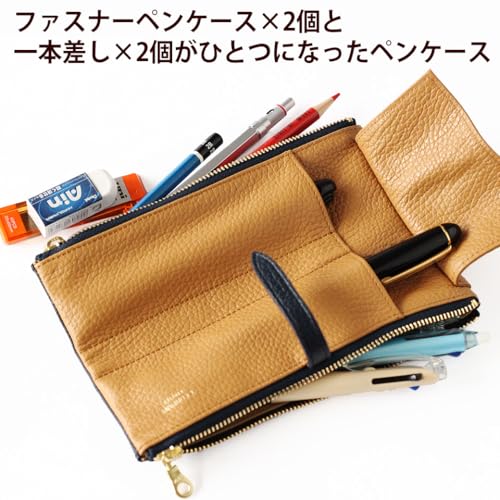 CCOMPANY LIMITED Lupo 2 Second Genuine Italian Leather Pencil Case (Sky Blue)