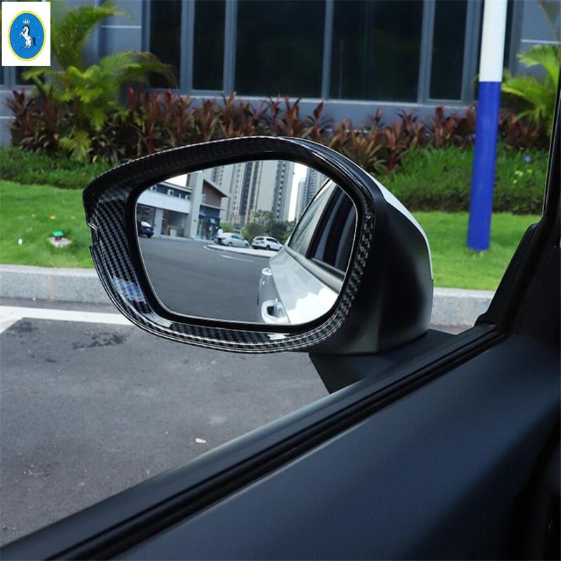 ABS Front Rear Fog Lights Rearview Mirror Rain Eyebrow Cover Trim For Honda Civic 11th   2024 Carbon Fiber Accessories