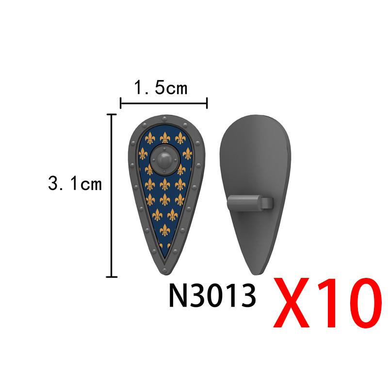 Mittelalterliche Militärburg Ritter Bausteine Reitpferd Wolf Bär Elefant Tier Weste Waffe Fahne Sattel Spielzeug Ziegelstein Geschenk A06