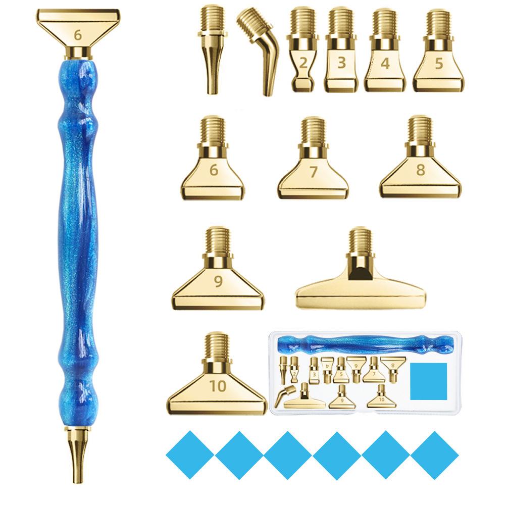 Diamant-Pinselset - Ein 19-teiliges Set lebendiger Farbverlaufswerkzeuge mit ergonomischen Griffen für präzises Diamantmalen