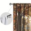Set Of 2 American Elk Forest Decorative Curtains Uv Insulation Privacy Protection Retro Style Made Polyester