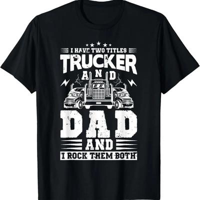 Lustige LKW-Fahrer Kunst Papa Trucker Männer LKW-Fahren Liebhaber T-Shirt