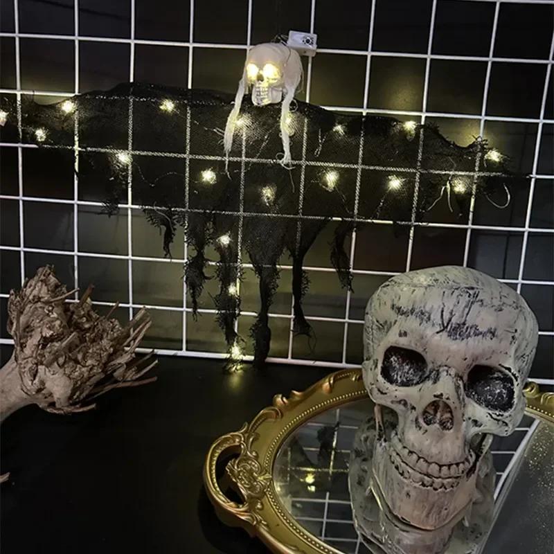Pumpkin Light Pendant Halloween Decoration Hanging Light String Demon Headlight Indoor Outdoor Family Gathering Party Props