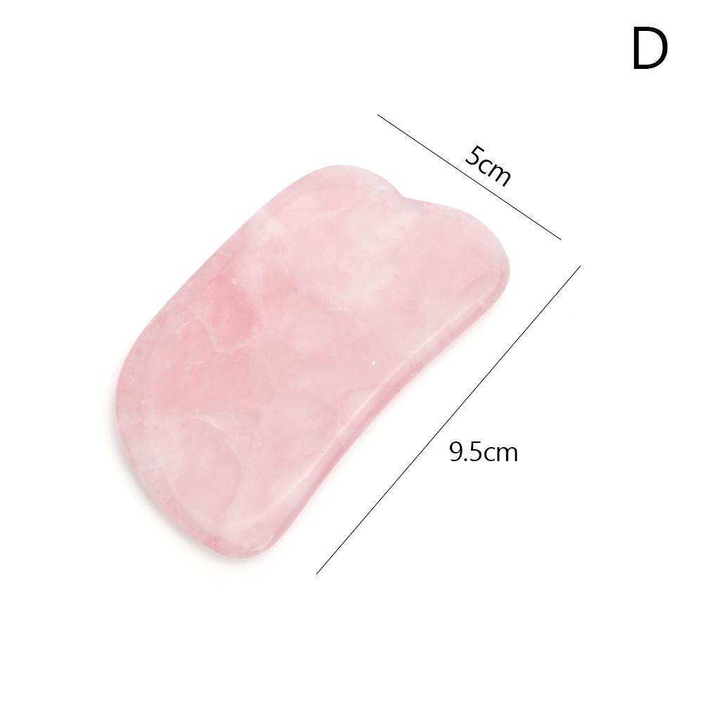 Natural Rose Quartz Jade Gua Sha Board Acupuncture Massage Facial Gouache Pink Quartz Massage Face LiftingStone Guasha Scraping