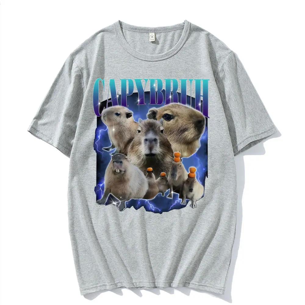 Vintage Capybruh Funny Capybara Meme Graphic T Shirts Women Harajuku s Hip Hop Tshirts Casual Short Sleeve Tshirt Personality