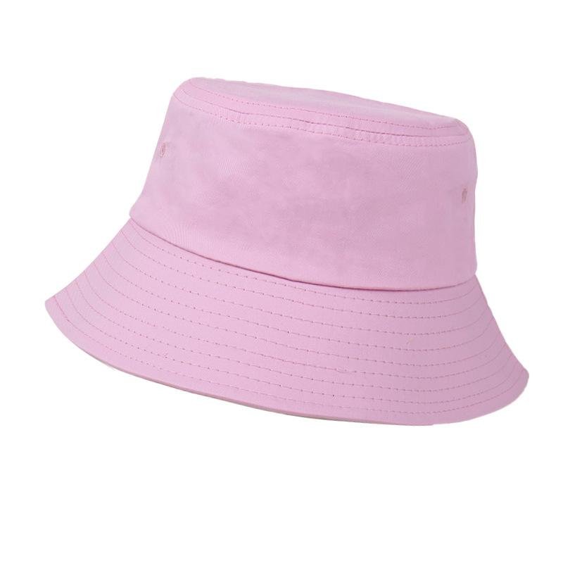 Solid color classic wide-brimmed bucket hat men's sunshade sunscreen windproof basin hat versatile ins face hat