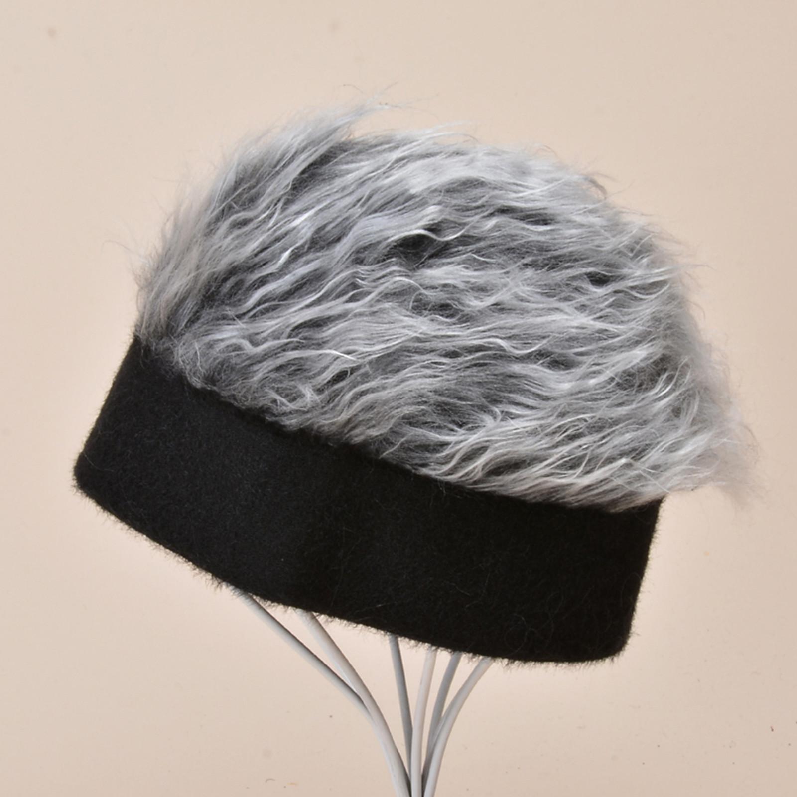 

Парик Шляпа Европейский и американский стиль ретро Уличная пародия Теплая шляпа серый