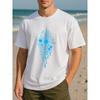 European sizes Blue Technology Circuit Diagram Men's Printed Short-sleeved Shirt, Medium Elasticity and Fashionable Style