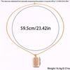 Bestselling Men's Two-Tone Wooden Cross Titanium Steel Dog Tag Necklace