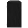 Schwarze Eiche 2-teiliges Wandregal-Set, wandmontiertes dekoratives Aufbewahrungsregal, Wanddisplay-Regal, 80 x 15 x 26 cm