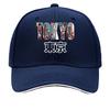Unisex Tokyo Lettering Print Baseball Cap  Text MachineWashable Outdoor Hat Suitable for Travel   Sandwich Baseball Cap