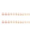 Simple & Cute Wearable Red/Yellow Nail Art Tips - Set of 24 Fashionable Fake Nails