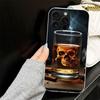 Cigar Whiskey Ice Drink Case for iPhone 17 Air 16 16E 15 14 11 Pro Max Soft Phone Cover 12 13 Mini 7 SE 2020 8 Silicone Black Ca