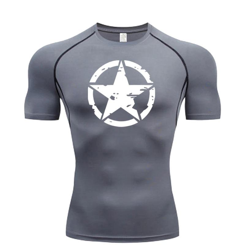 Fashion Tight-fitting T-shirt High Elasticity Quick-drying Fitness Wear Versatile Top Stretchy Moisture-Wicking Comfortable Sweat-Absorbent Jogging