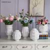 Nordic Art Ceramic Vase Creative Black and White Ceramic Face Vase Decoration Home Decoration Crafts Porcelain Vase Decoration
