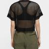 Jordan Crop Tops Women's Black Crew Neck Moderate CZ1892-010