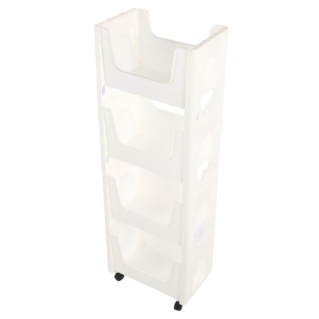 Storage Cart Large Capacity Thickened Mobile Storage Rack with Lockable Casters for Books Toys Seasoning Bottles