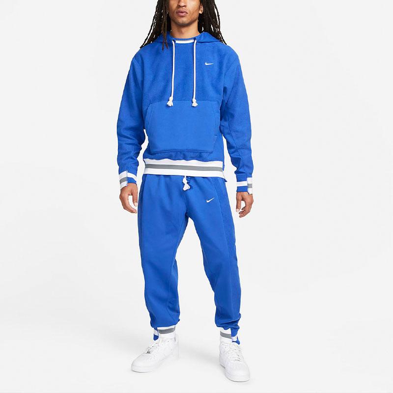 Nike Dri-FIT Standard Issue Logo Pattern Printed Striped Color Block Quick-Dry Basketball Hoodie Men Hoodies Game-Royal FB6931-480