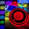 Waterproof Car Cup Pad 2Pcs LED Coaster with Light Sensor Illuminated Holder USB Rechargeable Interior Atmosphere Lamp Decoration Mat Luminous