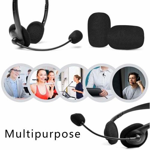 ZOYUBS 30mm Total Length Headset/Label Microphone/Intercom Cover, Mini Windshield, Microphone Windscreen, Microphone Sponge, 8mm Inner Diameter Microp