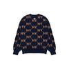 New MLB Old Flower Sweaters Unisex Navy Blue 3AKPM0226-50NYS