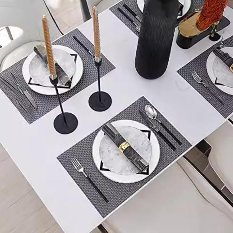 Waterproof PVC Coaster Placemat 45x30 Rectangular Placemat Decorative Bowl Mat Insulation Pad Table Mat Coaster posavasos