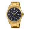 Casio Men's Watch Analog Date Display Black Dial Stainless Steel Band Gold Ion Plating Case and Band MTP-VD03G-1AUDF, Gold, Bracelet