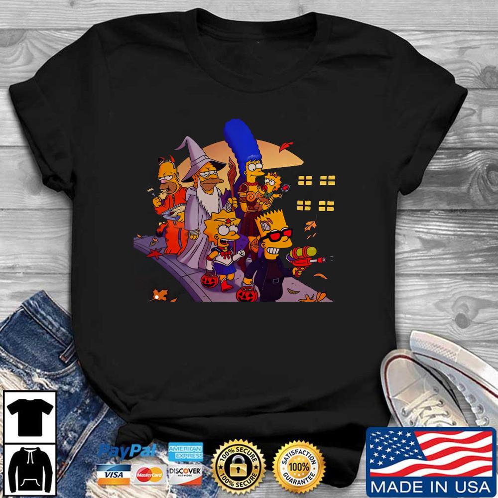 Симпсоны Хэллоуин Короткий рукав Все размеры рубашки Подарок Хэллоуин D1133 Унисекс Футболка M