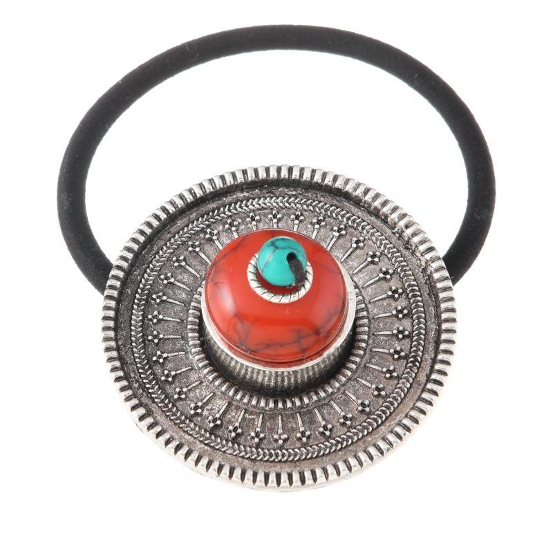 Tibetan Head Flower Hair Rope Women's Tibetan Headgear Xizang Tibetan Clothing Dance Photo Hair Accessories Tibetan Head Rope Top Accessories