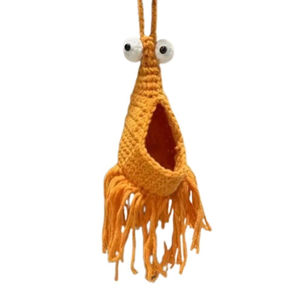 Lobster-Shaped Crochet Plant Hanger Cotton Woven Crochet Car Hanger  for Home