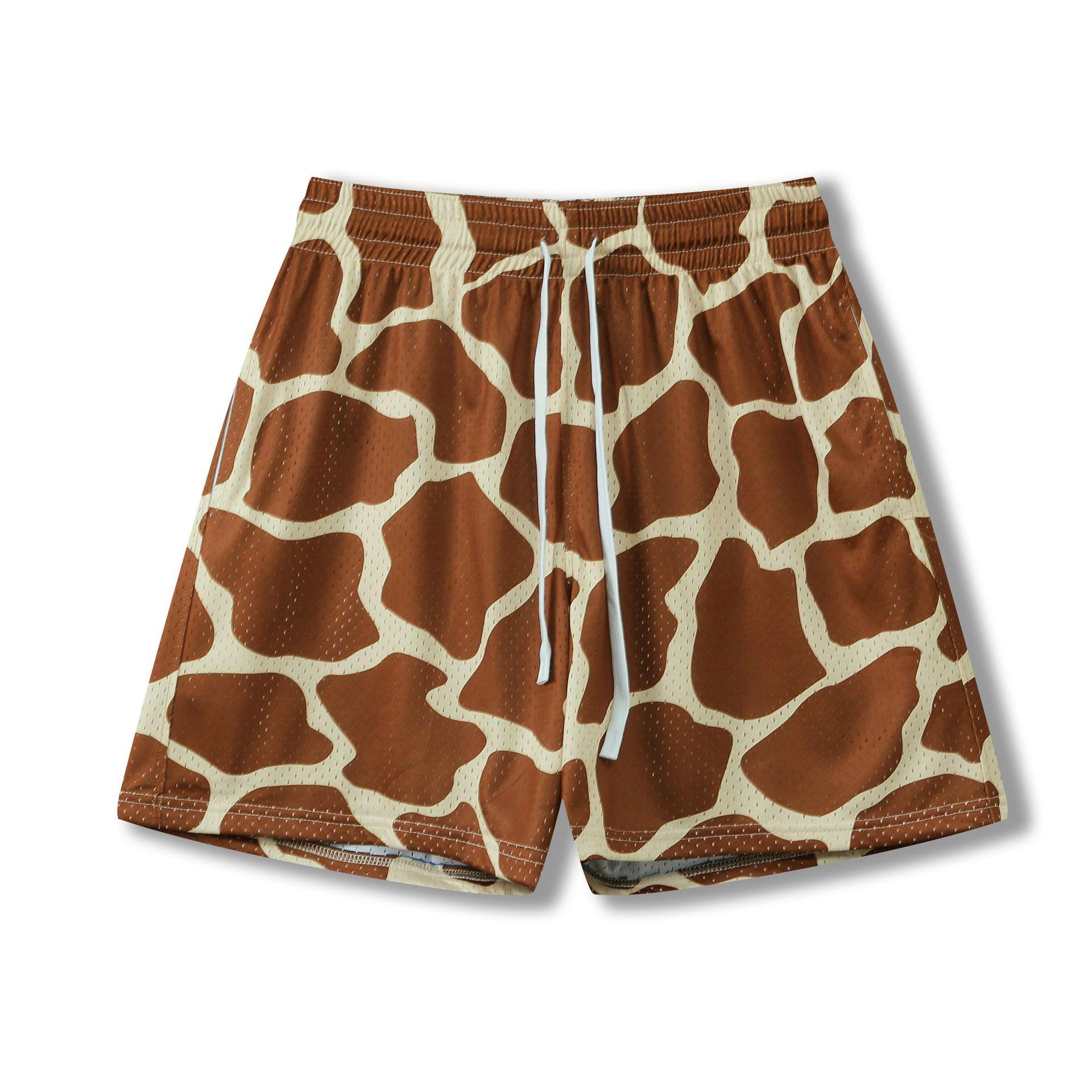 

Мужские двухслойные тренировочные шорты для баскетбола с леопардовым принтом XS (155-165cm)