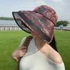 Fashion Flower Cloth Empty Top Hat Sun Hat Ladies Elegant Summer Folding Outdoor UV Protection Beach Sun Hat