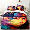 Naruto 3-teiliges Set Perfekt für das Schlafzimmer Bequemes Bettwäsche-Set enthält einen Bettbezug und zwei Kissenbezüge Ideales Geburtstags- oder Weihnachtsgeschenk