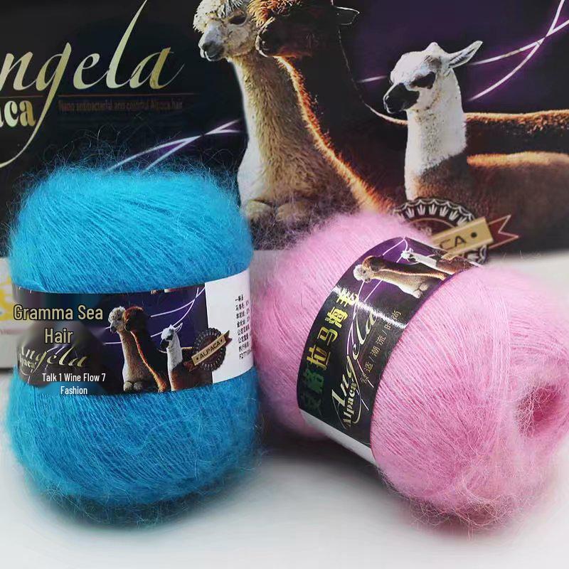 Angola Fine Mohair Yarn for Hand Knitting - Medium Fine Wool Yarn
