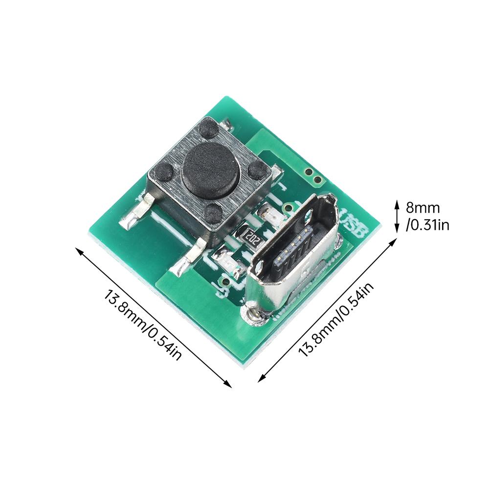 Strong Light Flashlight Accessories DIY Circuit Board Micro USB Charging Port Touch Switch Function Module Two Sets of LED Use