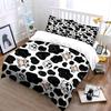 Cartoon Cow Print Pattern Bedding Duvet Cover Set  (1*Duvet Cover 2*Pillowcases, Without Duvet Insert)