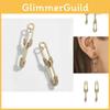Fashionable Gold Metal Safety Pin Earrings For Women Bold Statement Dangle Jewelry